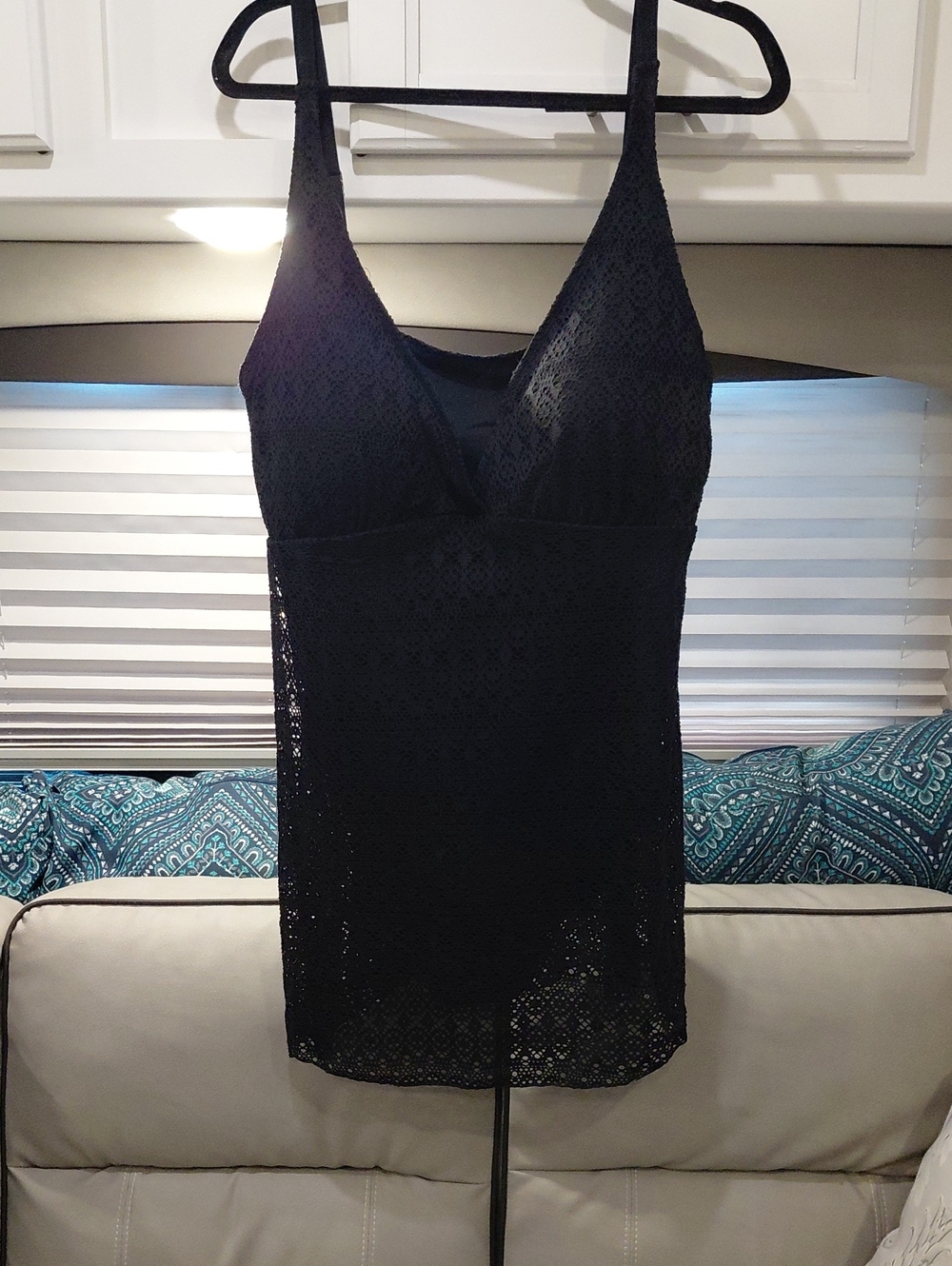 Black Lace One Piece Swimsuit